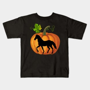 Horse in pumpkin Kids T-Shirt